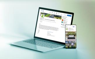 Computadora portátil y teléfono móvil